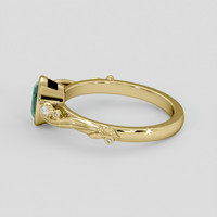 0.86 Ct. Bluish Green Sapphire Ring, 14K Yellow Gold 4