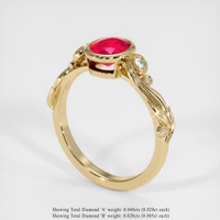 1.03 Ct. Ruby Ring, 14K Yellow Gold 2