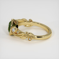 1.14 Ct. Green Sapphire Ring, 14K Yellow Gold 4