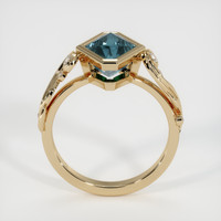 2.40 Ct. Bluish Green Sapphire Ring, 14K Yellow Gold 3