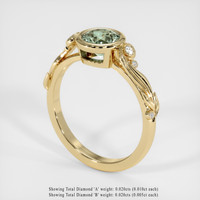 0.79 Ct. Sapphire Ring, 14K Yellow Gold 2