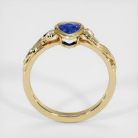 0.58 Ct. Blue Sapphire Ring, 18K Yellow Gold 3