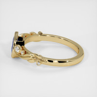 0.58 Ct. Blue Sapphire Ring, 18K Yellow Gold 4