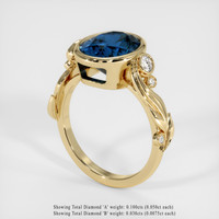 3.67 Ct. Sapphire Ring, 18K Yellow Gold 2