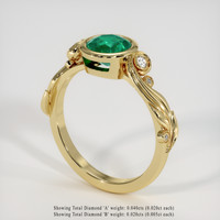 1.15 Ct. Emerald Ring, 18K Yellow Gold 2