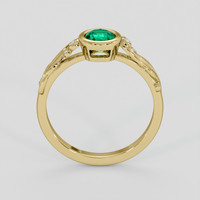 0.45 Ct. Emerald Ring, 18K Yellow Gold 3