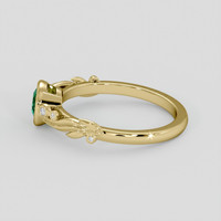 0.45 Ct. Emerald Ring, 18K Yellow Gold 4