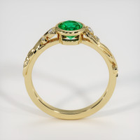 0.58 Ct. Emerald Ring, 18K Yellow Gold 3