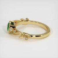 0.58 Ct. Emerald Ring, 18K Yellow Gold 4