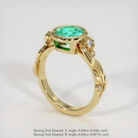 1.33 Ct. Emerald Ring, 18K Yellow Gold 2