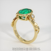 2.17 Ct. Emerald Ring, 18K Yellow Gold 2