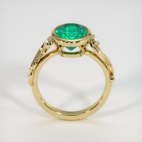 2.17 Ct. Emerald Ring, 18K Yellow Gold 3