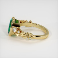 2.17 Ct. Emerald Ring, 18K Yellow Gold 4