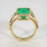 3.82 Ct. Emerald Ring, 18K Yellow Gold 3
