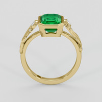 2.08 Ct. Emerald Ring, 18K Yellow Gold 3