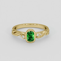 1.01 Ct. Tsavorite Garnet Ring, 18K Yellow Gold 1