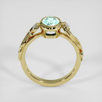 0.81 Ct. Bluish Green Paraiba Tourmaline Ring, 18K Yellow Gold 3