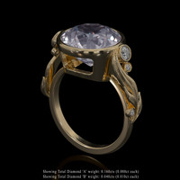 5.38 Ct. Gemstone Ring, 18K Yellow Gold 2