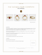 Ruby Ring 1.33 Ct., 18K Yellow Gold Appraisal