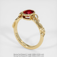 1.31 Ct. Ruby Ring, 18K Yellow Gold 2