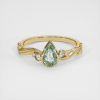 1.60 Ct. Green Sapphire Ring, 18K Yellow Gold 1