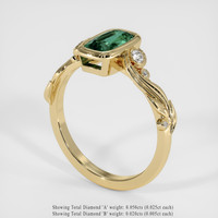 0.78 Ct. Sapphire Ring, 18K Yellow Gold 2