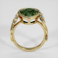 5.12 Ct. Bluish Green Sapphire Ring, 18K Yellow Gold 3