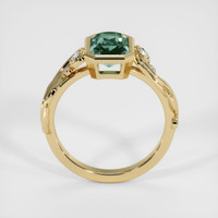 2.22 Ct. Bluish Green Sapphire Ring, 18K Yellow Gold 3