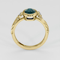 1.75 Ct. Bluish Green Sapphire Ring, 18K Yellow Gold 3