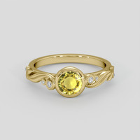 0.96 Ct. Yellow Sapphire Ring, 18K Yellow Gold 1