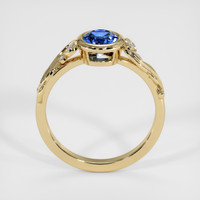 0.78 Ct. Blue Sapphire Ring, 18K Yellow Gold 3