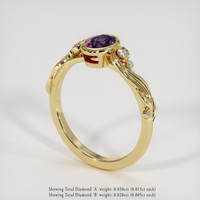 0.53 Ct. Bi Color Sapphire Ring, 18K Yellow Gold 2