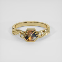 0.73 Ct. Bi Color Sapphire Ring, 18K Yellow Gold 1