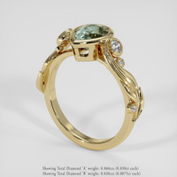 1.33 Ct. Color Change Sapphire Ring, 18K Yellow Gold 2