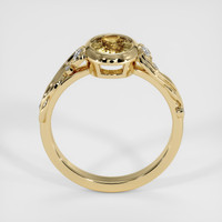 1.12 Ct. Greenish Brown Sapphire Ring, 18K Yellow Gold 3