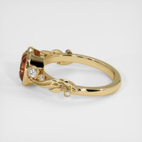 2.03 Ct. Brown Sapphire Ring, 18K Yellow Gold 4
