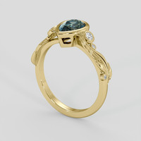 1.10 Ct. Bi Color Sapphire Ring, 18K Yellow Gold 2