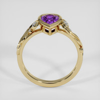 1.62 Ct. Pinkish Purple Sapphire Ring, 18K Yellow Gold 3
