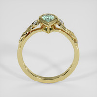 0.63 Ct. Bluish Green Sapphire Ring, 18K Yellow Gold 3