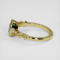 0.63 Ct. Bluish Green Sapphire Ring, 18K Yellow Gold 4
