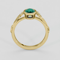 0.86 Ct. Bluish Green Sapphire Ring, 18K Yellow Gold 3