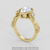3.70 Ct. Blue Sapphire Ring, 18K Yellow Gold 2