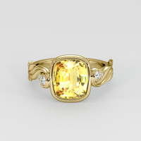 3.12 Ct. Yellow Sapphire Ring, 18K Yellow Gold 1