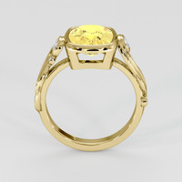 3.12 Ct. Yellow Sapphire Ring, 18K Yellow Gold 3
