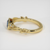 0.56 Ct. Sapphire Ring, 18K Yellow Gold 4