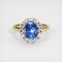 0.79 Ct. Sapphire Ring, 18K Yellow Gold 1