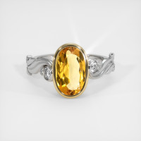 3.00 Ct. Gemstone Ring, 14K Yellow & White 1