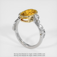 3.00 Ct. Gemstone Ring, 14K Yellow & White 2