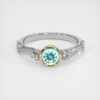 0.67 Ct. Gemstone Ring, 14K Yellow & White 1