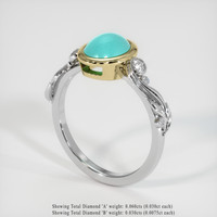 1.24 Ct. Gemstone Ring, 14K Yellow & White 2